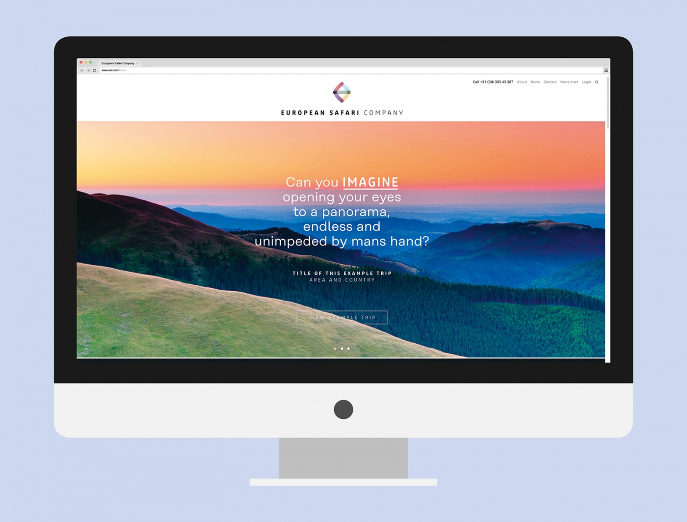 website ontwerp voor european safari company