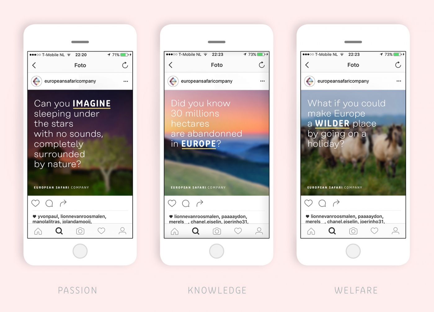 social media concept voor european safari company