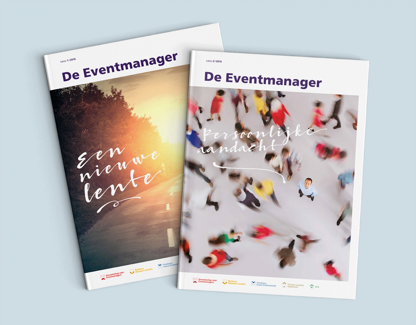 Twee omslagen van het magazine De Eventmanager