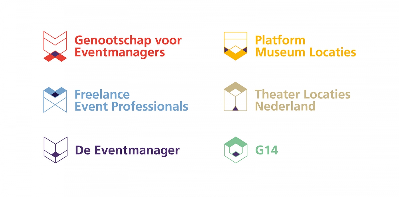 logofamilie genootschap voor eventmanagers, platform cultuur locaties, G14, preferred partners