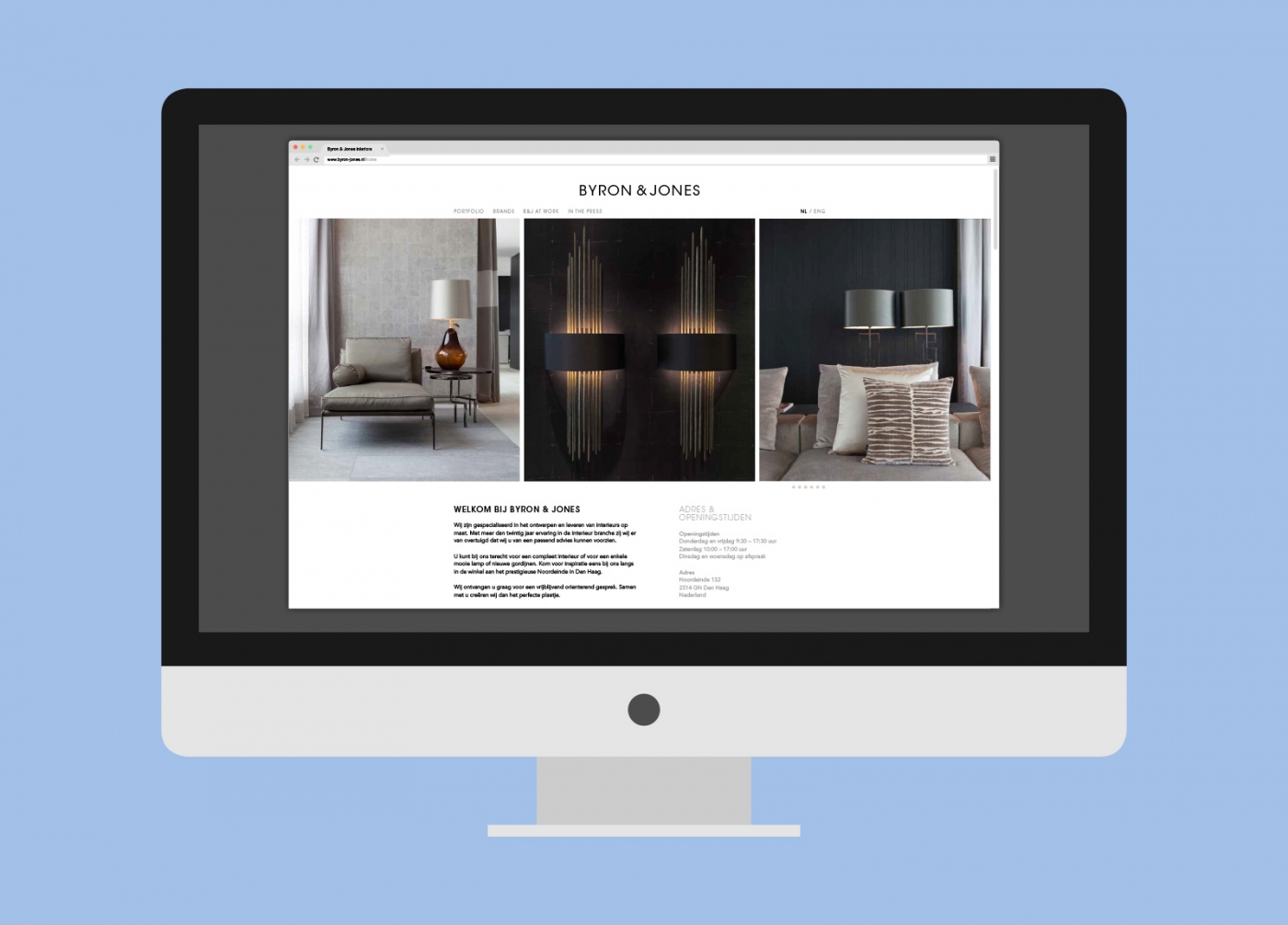 Ontwerp responsive website voor Byron & Jones