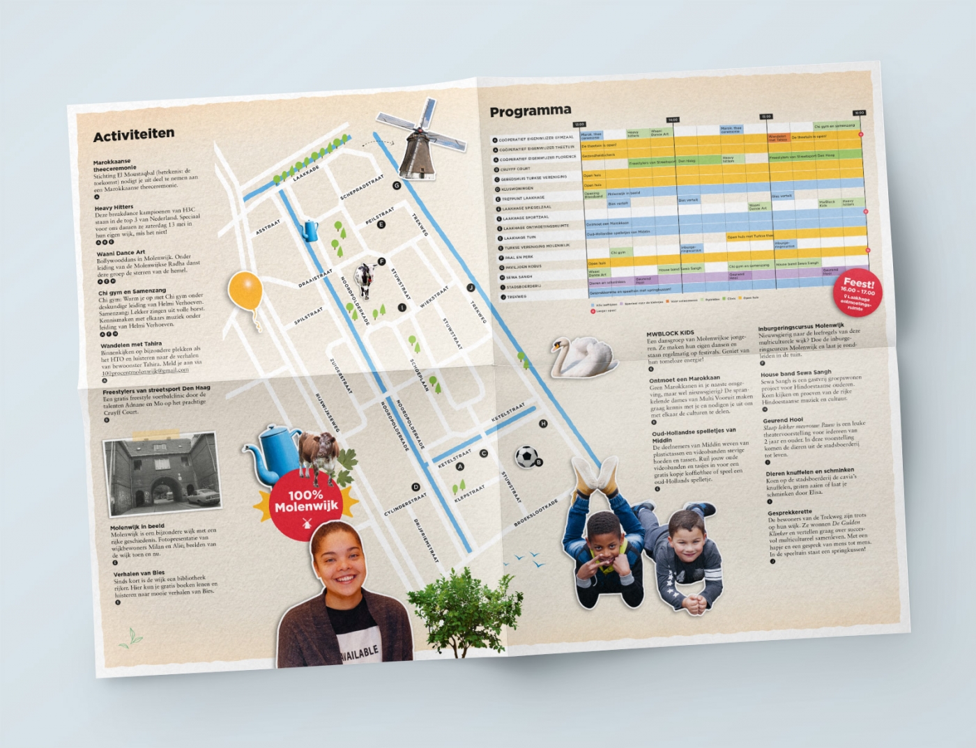 100% Molenwijk vouwfolder plattegrond